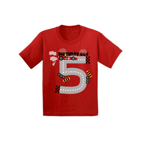 Awkward Styles Birthday Boy Race Car Toddler Shirt Race Car Birthday Party for Toddler Boys Funny Birthday Gifts for 5 Year Old 5th Birthday T Shirt Fifth Birthday Outfit Race Tshirt for Birthday (Best Gifts 5 Year Old Boy 2019)