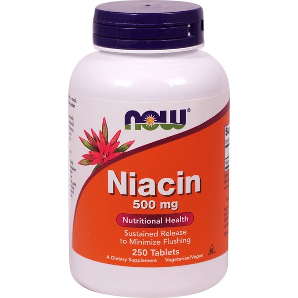 Now Foods Niacin Sustained Release 500 Mg 250 Tablets