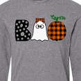 thumbnail image 4 of Inktastic Boo Halloween Ghost and Plaid Pumpkin Long Sleeve T-Shirt, 4 of 5