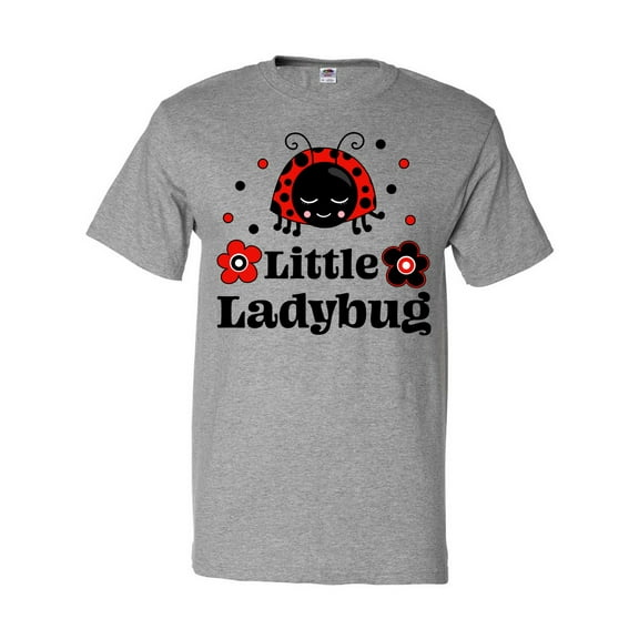 Inktastic Little Ladybug with Flowers T-Shirt
