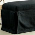 thumbnail image 3 of Furniture of America Dehlia Contemporary Skirted Dining Bench, Dark Gray, 3 of 4
