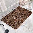 thumbnail image 3 of Brown and Black Leopard Print Flannel Non Slip Door Rugs,Washable Door Mats Indoor,Decorative Door Mats,Dirt-Resistant and Absorbent Doormat for Entrance,Bedroom,Kitchen,Bathroom,23.5x16in(60x40cm), 3 of 5