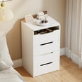 thumbnail image 2 of Small Vanity Desk, 3-in-1 Vanity Desk with Flip Top Mirror, Makeup Vanity Table with Cushioned Stool for Small Space, Compact Dressing Table, Vanity Set for Bedroom (White), 2 of 6