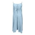 thumbnail image 6 of VBTAPA Linen Dresses for Girls Backless Cami Maxi Dress Boho Summer Dresses Trendy 2026 Vacation Casual Flowy Sundresses Light Blue 9 Years, 6 of 9