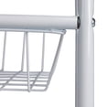 thumbnail image 7 of Household Essentials 3-Tier Slim Storage Cart, Heavy-Duty Steel Frame, Smooth Casters with Locks, Powder Coat Finish, Arched Handles, Easy to Assemble, Modern, Compact, White, 7 of 7