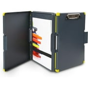 Dexas Duo Clipcase, Double Sided Clipboard Design, 13” x 10”, Gray/Yellow