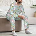 thumbnail image 7 of Sikiie Love You Rabbit Mens Pajama Set, Soft Warm Long Sleeve Sleepwear, Cozy Button-Down Pjs for Men-X-Large, 7 of 7
