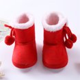 thumbnail image 4 of Actoyo Toddler Boots Winter Baby Girl Shoes Soft Sole Anti-Slip Warm Snow Boots Prewalker Shoes Red 6-12 Months, 4 of 6