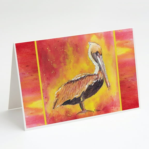 Brown Pelican Hot and Spicy Greeting Cards and Envelopes Pack of 8