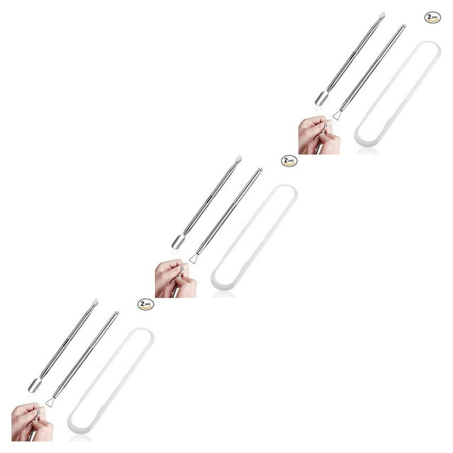 VONKY 2Pcs Dead-skin Remover Kit Steel Art Handle Cuticle Pusher Comfortable Wear-Resistant Pedicure Tools Set Home Adults 3Set