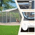 thumbnail image 6 of Thanaddo 177"x177"x91" Outdoor Dog Kennel with Waterproof Roof, Heavy Duty Chain Link Dog Run Enclosure, 6 of 7