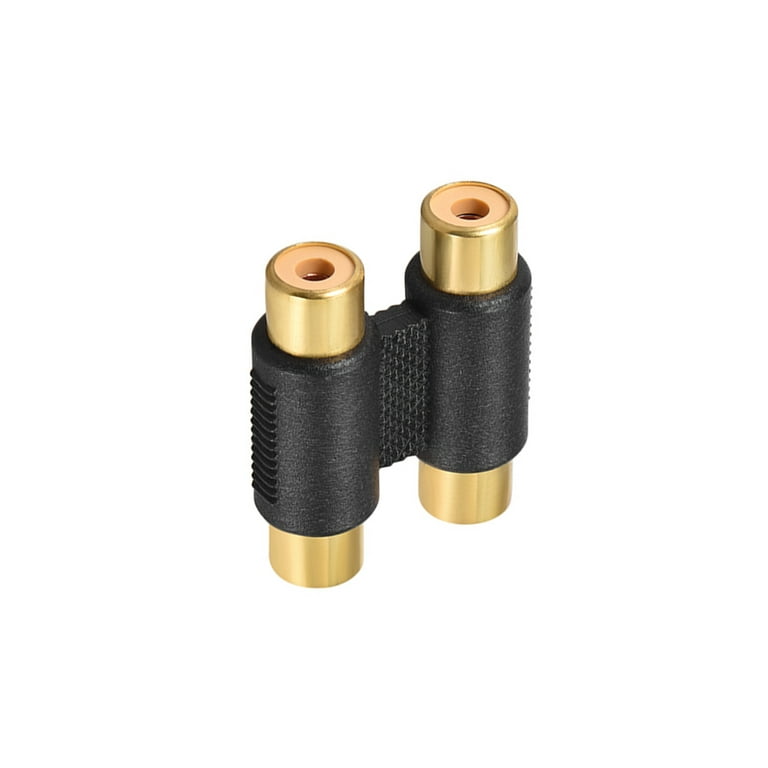4-Piece Gold Plated RCA Plug Connectors - Copper Audio/Video Adapters (HIFI Quality)