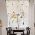 thumbnail image 3 of Vintage Colorful Butterfly Balloon Curtains 63 Inch Length for Living Room/Bedroom, Watercolor Butterflies Rustic Rod Pocket Privacy Door Curtains Decorative Tie Up Shade for Window 52"x63", 3 of 8