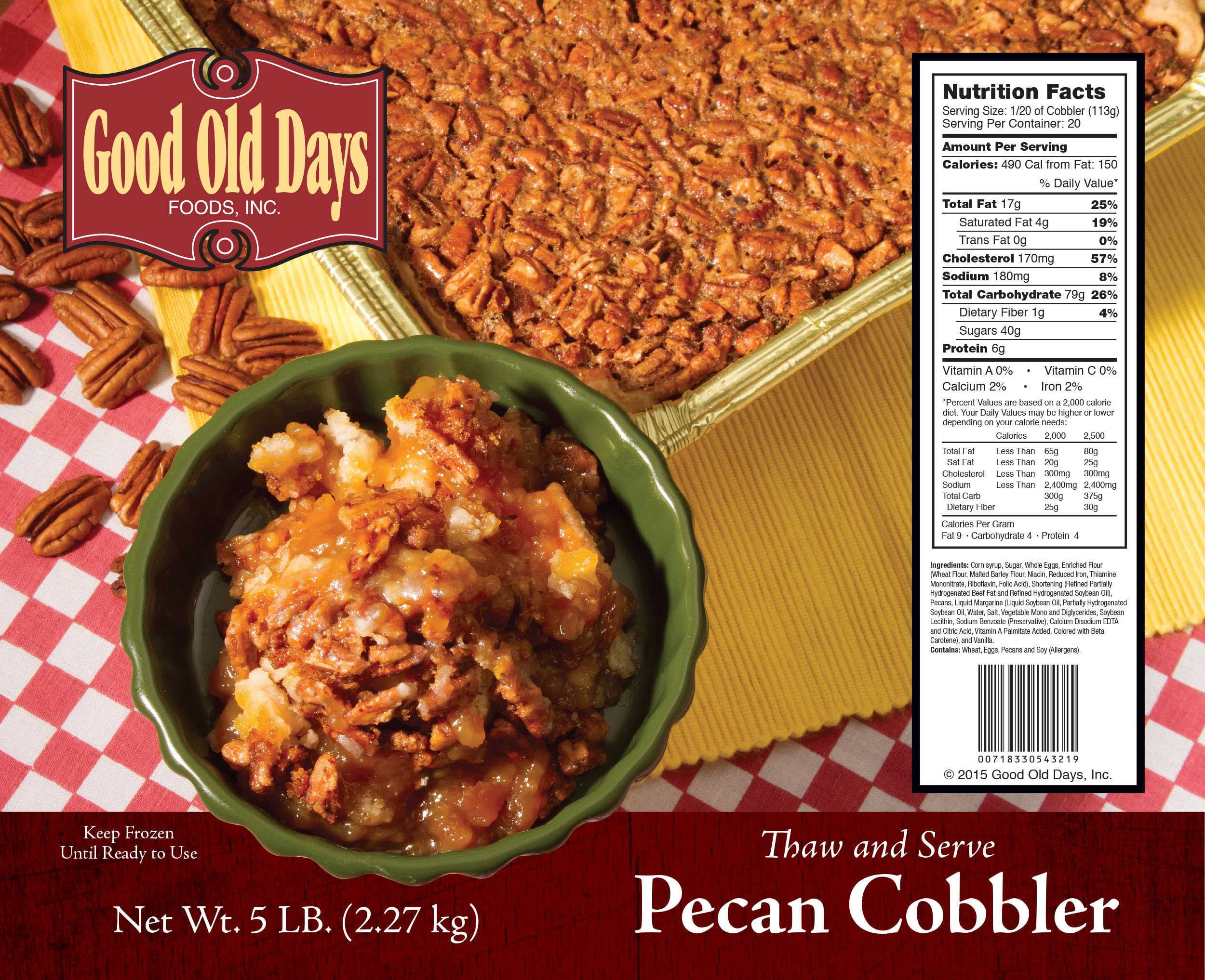 Good Old Days Pecan Cobbler 5lbs (PACK OF 2)