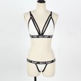 thumbnail image 2 of Gibobby Conjunto de dos piezas de lencería de encaje Lencería sexy para mujer Conjunto de lencería de encaje floral Conjunto de sujetador y panty(Blanco, G), 2 of 5