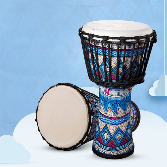 Peggybuy Coloré Art Modèles 8inch Chèvre Peau Drumhead Africain Tambour Instrument de Musique