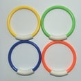 thumbnail image 4 of 4pcs Colorful Diving Rings Underwater Swimming Grab Toy Rings Diving Training Accessory (Orange Green Yellow Blue), 4 of 4