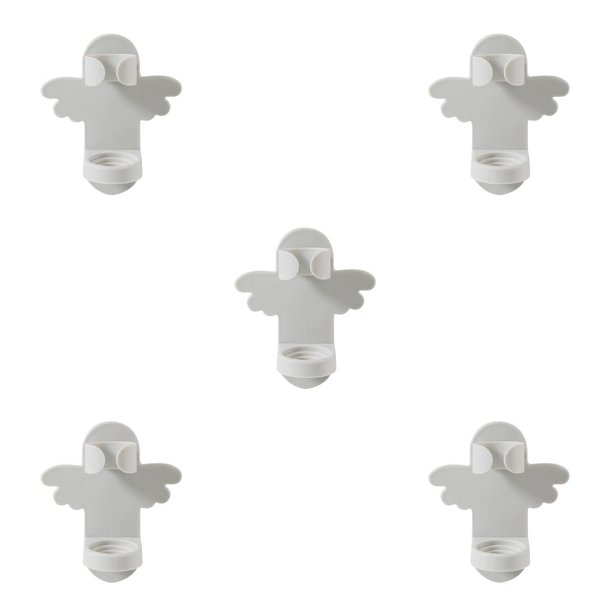 Yuarrent Soporte para cepillos de eléctrico Colgador de plástico Montado en la pared Soporte para cepillos de dientes, Tipo insecto, Gris mariposa gris 5piezas Yuarrent CBP169922