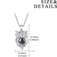 thumbnail image 3 of Owl necklace 925 Sterling Silver Owl Pendant I Love You 100 Languages Love Owl Necklace for Women Girlfriend Jewelry Gifts, 3 of 6
