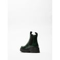 thumbnail image 4 of Fly London Womens Petrol Green MEDI789 Wedged Chelsea Ankle Leather Platform Boots, 4 of 5