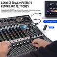 thumbnail image 3 of Mezclador de audio FULODE de 12 canales Bluetooth Studio con USB MP3, 3 of 9