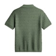 thumbnail image 6 of Plus Size Big & Tall Men's Button Knitted Polo Shirt Short Sleeve Slim Fit Casual Top Tee Solid Color Breathable Stretch Summer Fashion Essential Gift for Him Outdoor Daily, 6 of 9