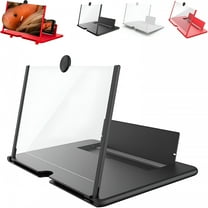 GJX Screen Magnifier for Cell Phone,10/12/14/16/18 Inch Ultra Hd Mobile Screen Magnifier,Clear,Mobile Phone Magnifier Lightweight and Foldable,For Movies,Videos and Games (Black,10In)