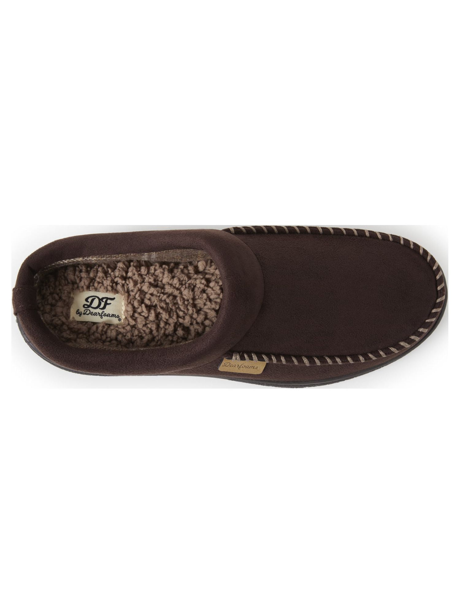 DF by Dearfoams Men s Seth Microsuede Moc Toe Clog Slippers Walmart