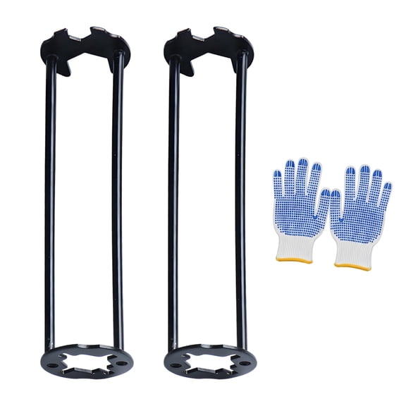 2 Pcs Sink Wrench Set, Multifunctional Basin Wrench And Four-Jaw Hex Spanner, Universal Plumbers Tool For Faucet, Sink Installation And Removal, Includes Work Gloves