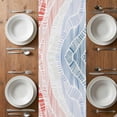 thumbnail image 6 of Ombre Orange Blue Table Runner - 90 Inch Long, Kitchen Dining Table Runner Dresser Scarves, Summer Coastal Ocean Sea Beach Wave Farmhouse Decor for Coffee Tables Wedding Party Banquet, 6 of 8