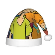 Sigee Scooby-Doo Bw for Kid Santa Hat Toddler Christmas Hat Soft Plush Xmas Santa Hat Unisex for Christmas New Year Festive Holiday Party Supplies