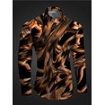 thumbnail image 1 of Camisa informal de manga larga con estampado 3D de subcultura de grafiti para hombre, para fiesta, calle, Vaion, primavera, verano, solapa, manga larga, rosa, rojo y azul, 1 of 6