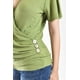 thumbnail image 4 of Blusa cruzada con botones Roman Fashion /Juvenil, 8074 (Verde militar) verde G, 4 of 6