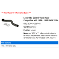thumbnail image 2 of Lower Idle Control Valve Hose - Compatible with 1996 - 1999 BMW 328is 1997 1998, 2 of 2