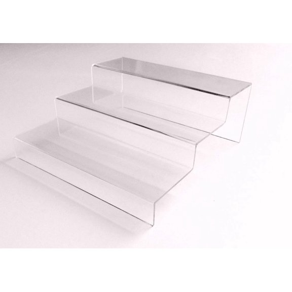 FixtureDisplays Acrylic Plexiglass Clear Tiered Riser 8.66x8.98x3.54" 13803