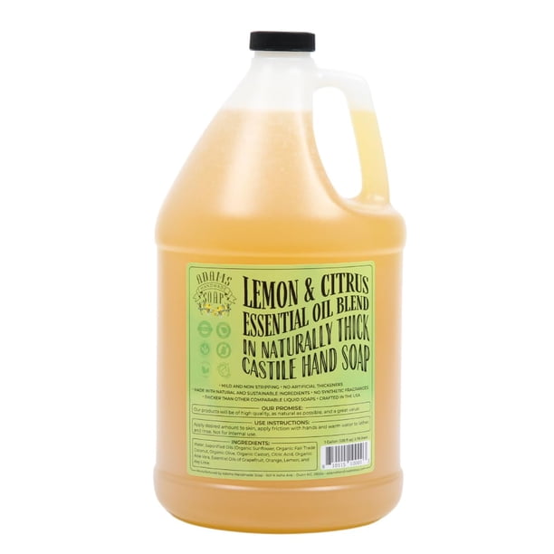 Adams Handmade Soap Thick Organic Castile Liquid Hand Soap 1 Gallon ...