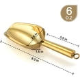thumbnail image 2 of Stainless Steel Ice Scoop, 6 oz Small Ice Scooper for Ice Maker, Food Candy Scoop for Kitchen Bar Party Wedding, Multipurpose for Popcorn Scoop,Flour Scoop,Dog Food Scoop, Gold, 2 of 7
