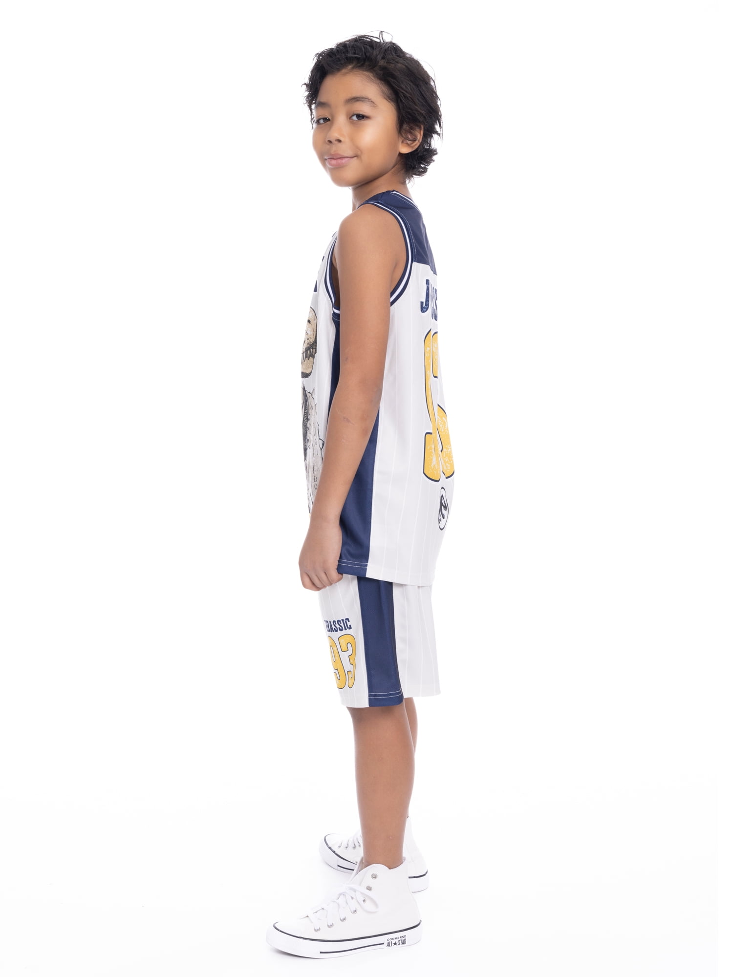 Jurassic World Boys Character Graphic Basketball Jersey and Shorts Set, 2-Piece, Sizes 4-12
