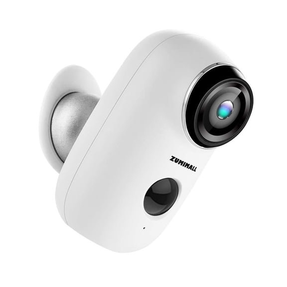 ZUMIMALL 1-Pack White 2K Wireless Video Security Camera, Outdoor Surveillance Camera