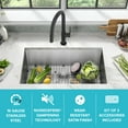 thumbnail image 3 of KRAUS Standart Pro 30" Undermount Single Bowl 16 Gauge Stainless Steel Kitchen Sink, 3 of 8