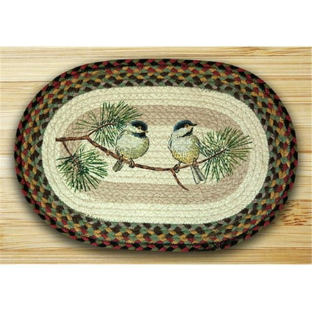 

Earth Rugs 48-081C Oval Shaped Placemat- Chickadee