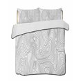 thumbnail image 2 of Geometric, Twin XL Size Down Alternative Comforter, Lightweight Comforter Quilt Bedding Set with Pillow Shams Modern Abstract Stripes Mountain Line Art All Seasons Bed Comforter Duvet Insert 68"x98", 2 of 7