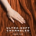thumbnail image 5 of Sunbeam Heated Electric Channeled Faux Fur Throw Blanket, Gingerbread, 4 Heat Settings, 50 x 70 in, 5 of 12
