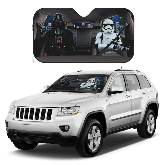 Star Movie Baby Alien Guard Funny Windshield Sun Shade for SUV Truck (55x30 Inches) - Car Sun Shade Windshield - Car Shades for Front Windows - Sunshade for Car, Protector Blocks UV