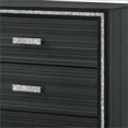 thumbnail image 7 of Dresser, 6-Drawer Contemporary Weathered Black with Silver Trim | Black | Synthetic Wood, 7 of 7