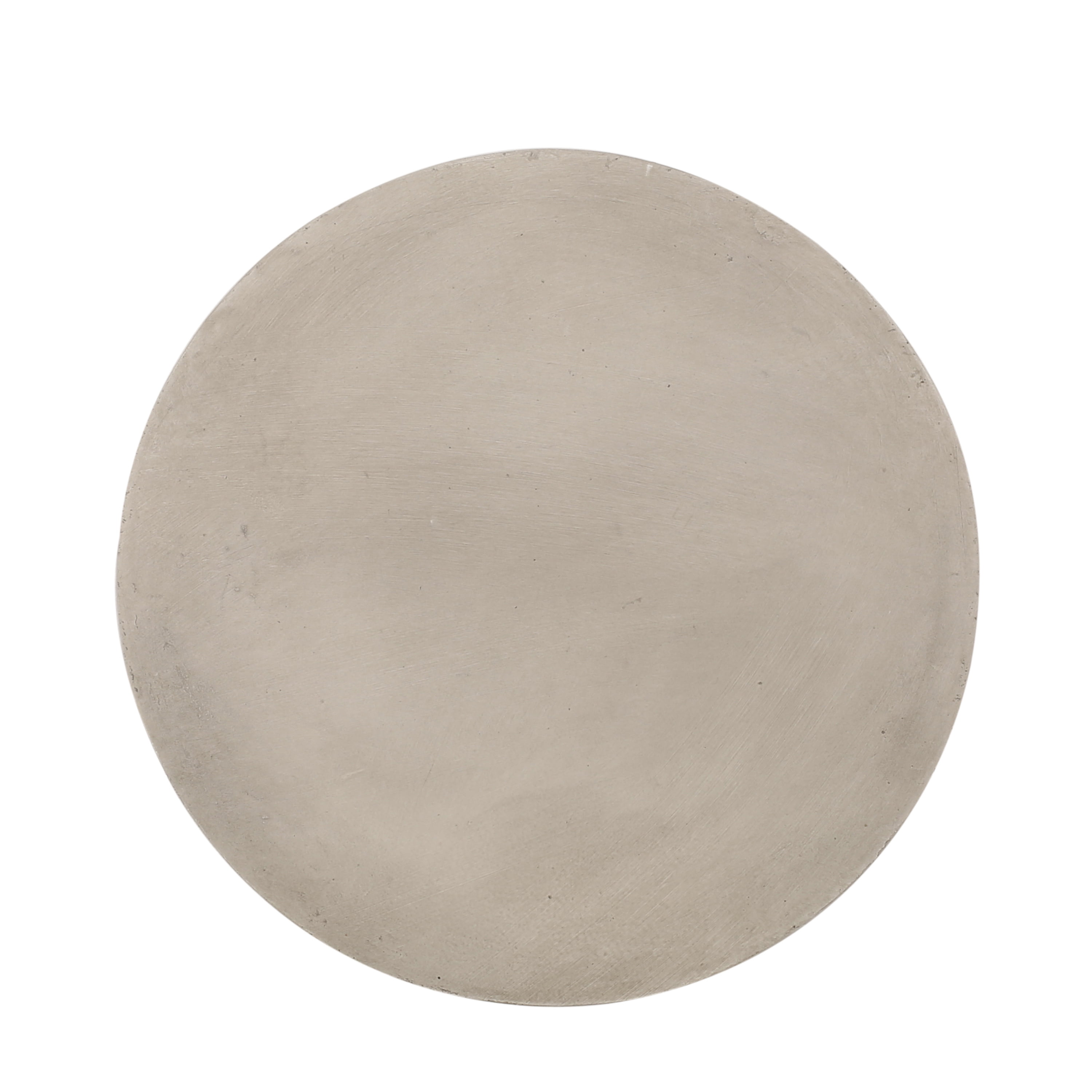 Euroco 18"H Outdoor Concrete Side Table,Lightweight End Table,Small Accent Table for Patio,Light Gray