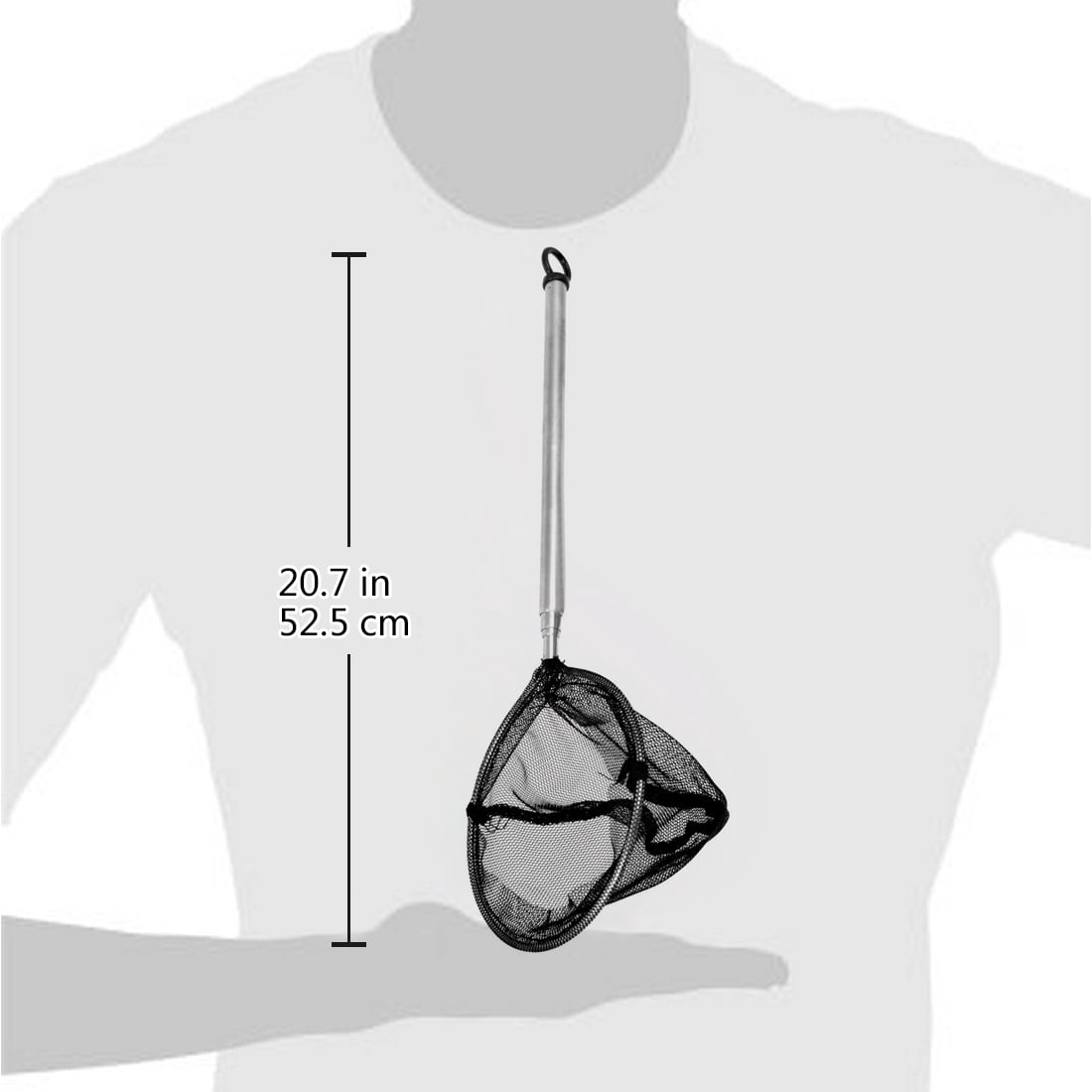 Unique Bargains Round Frame Telescopic Handle Nylon Goldfish Landing Net for Aquarium