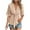 Khaki-03, variant on Mittory Women's Textured Wrap V Neck Ruffle Short Sleeve Ruched Blouse Tie Front Tunic Tops