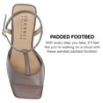 thumbnail image 5 of Journee Collection Womens Parson Metallic Vegan Leather Platform Sandals, 5 of 7