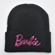 thumbnail image 3 of Gorro de punto con letras bordadas para otoño e invierno, bonito gorro rosa para mujer, gorro de lana cálido y resistente al viento para exteriores, 3 of 6